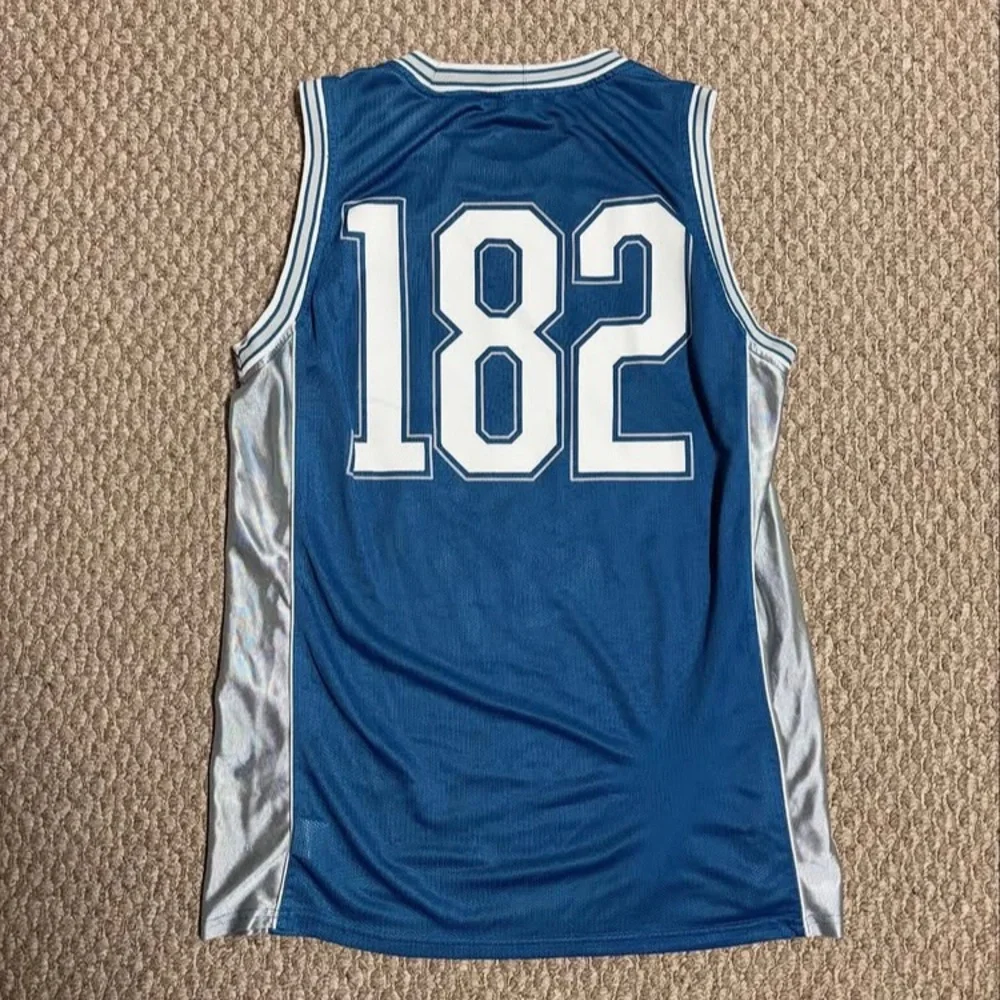 Blink-182 Vintage Rock Band Bunny Blue and Silver Tank Top Basketball Jersey - Picture 2 of 4